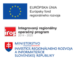 Európska únia – Európsky fond regionálneho rozvoja, Integrovaný regionálny operačný program 2014–2020, Ministerstvo investícií, regionálneho rozvoja a informatizácie SR